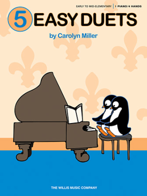 Willis Music Company - 5 Easy Duets - Miller - Piano Duet (1 Piano, 4 Hands) - Book