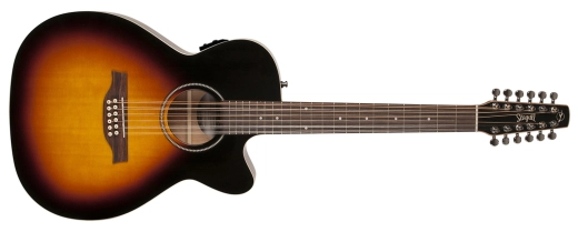 Seagull Guitars - S12 Concert Hall CW GT Spruce/Wild Cherry 12-String Acoustic/Electric Guitar- Sunburst