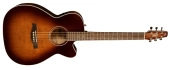 Seagull Guitars - Performer CW Concert Hall Spruce\/Flame Maple Acoustic\/Electric Guitar with Gigbag - Burnt Umber