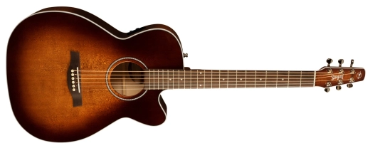 Seagull Guitars - Performer CW Concert Hall Spruce/Flame Maple Acoustic/Electric Guitar with Gigbag - Burnt Umber