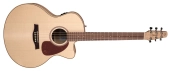 Seagull Guitars - Performer CW Mini-Jumbo Spruce\/Flame Maple Acoustic\/Electric Guitar with Gigbag