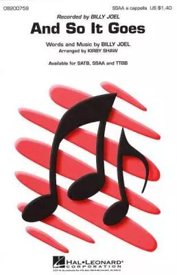 Hal Leonard - And So It Goes