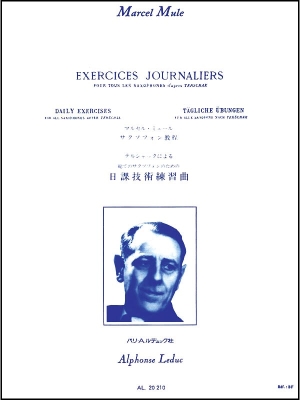 Alphonse Leduc - Exercices Journaliers Pour Tous Les Saxophones dApres Terschack  - Mule - Saxophone - Book