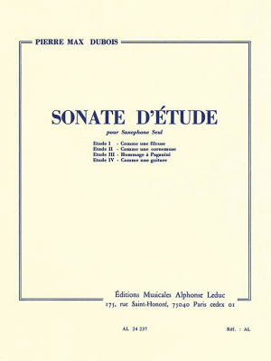 Sonate D\'etude - Dubois - Saxophone - Sheet Music