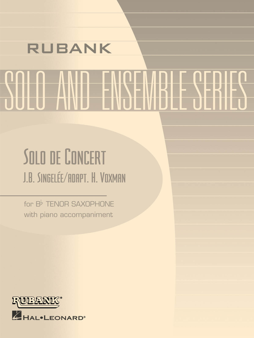 Solo de Concert, Op. 83 - Singelee/Voxman - Tenor Saxophone/Piano - Sheet Music