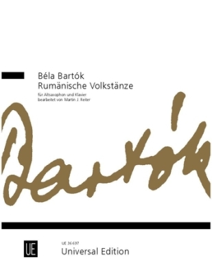 Universal Edition - Romanian Folk Dances - Bartok/Reiter - Alto Saxphone/Piano - Book