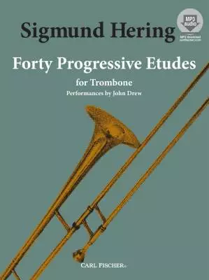 Carl Fischer - Forty Progressive Etudes For Trombone - Hering - Book/Audio Online