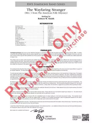 The Wayfaring Stranger (Mvt. 1 from The American Folk Odyssey) - Smith - Concert Band - Gr. 4.5