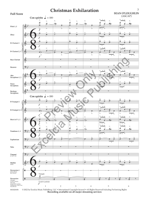 Christmas Exhilaration - O\'Loughlin - Concert Band - Gr. 3.5