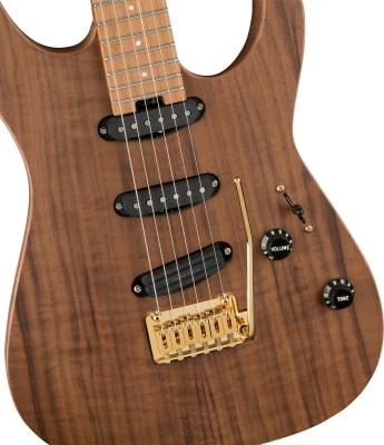 Pro-Mod DK22 SSS 2PT CM Mahogany with Walnut, Caramelized Maple Fingerboard - Natural