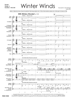 Winter Winds - Standridge - Concert Band - Gr. 0.5