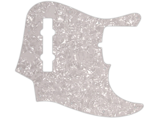 WD Music - Custom Pickguard for American Made Fender 5 String Jazz Bass - White Pearl