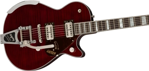 G6134TFM-NH Nigel Hendroff Signature Penguin, Ebony Fingerboard - Dark Cherry Metallic Flame