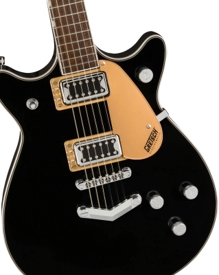 G5222 Electromatic Double Jet BT with V-Stoptail, Laurel Fingerboard - Black