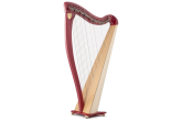 Lyon & Healy - Drake 34-String Lever Harp w/Legs - Two Tone Burgundy and Natural