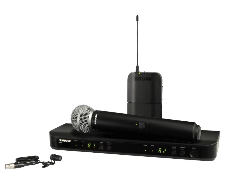 BLX1288/W85-J11 Wireless System with SM58 Handheld and WL185 Lavalier Microphone
