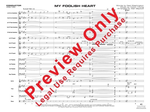 My Foolish Heart - Washington /Young /Baylock - Jazz Ensemble - Gr. 3.5