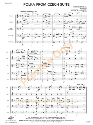 Polka from Czech Suite - Dvorak/McCashin - String Orchestra - Gr. 3