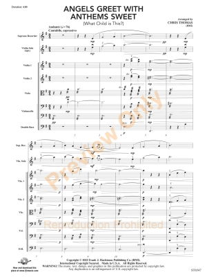 Angels Greet with Anthems Sweet (What Child is This?) - Traditional/Thomas - String Orchestra - Gr. 4