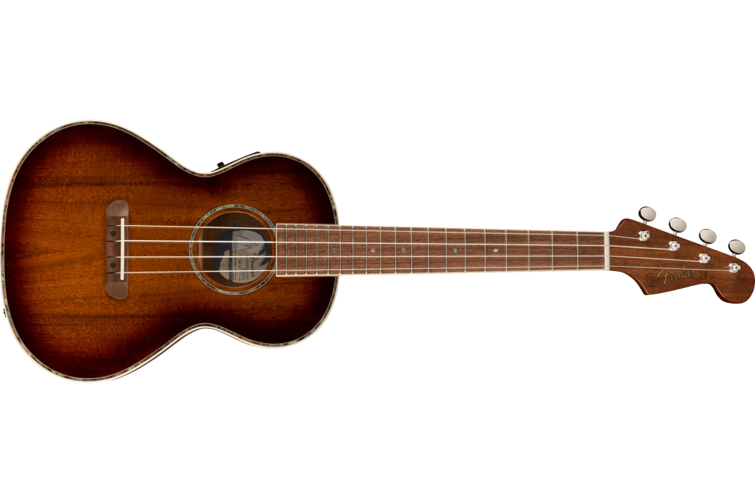 Montecito Tenor Acoustic/Electric Ukulele, Walnut Fingerboard with Gigbag - Shaded Edge Burst