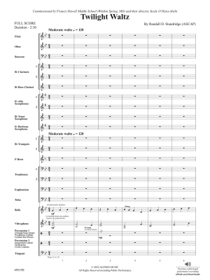 Twilight Waltz - Standridge - Concert Band - Gr. 2.5