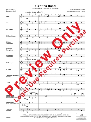 Cantina Band (From Star Wars Episode IV: A New Hope) - Williams/Kamuf - Concert Band - Gr. 1.5