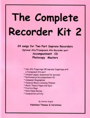 Themes & Variations - Recorder Resource Kit 2 - Gagne - Book/CD