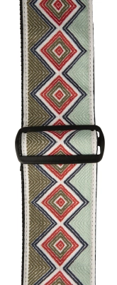 Green & Red 2.75\'\' Wide Retro Jacquard Strap