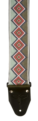 Green & Red 2.75\'\' Wide Retro Jacquard Strap