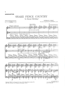 Snake Fence Country (A Rural Holiday) - Cable - Concert Band
