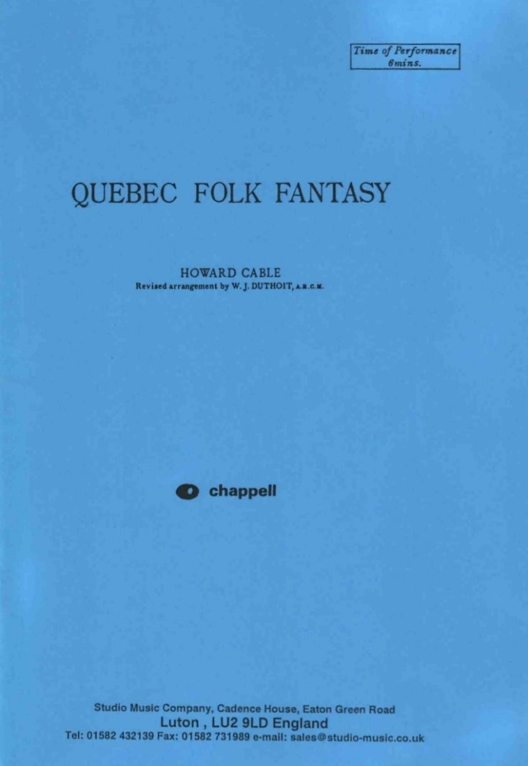 Quebec Folk Fantasy - Cable - Concert Band