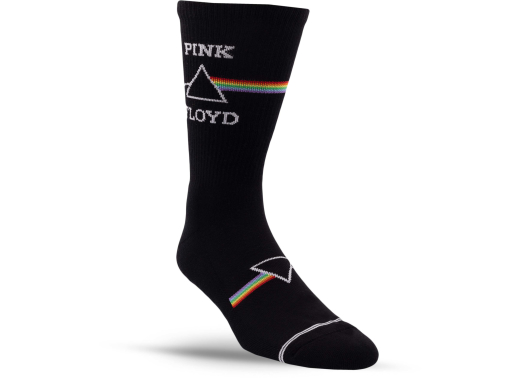 Perris Socks - Pink Floyd Dark Side of the Moon Crew Socks, Large (One Pair) - Black