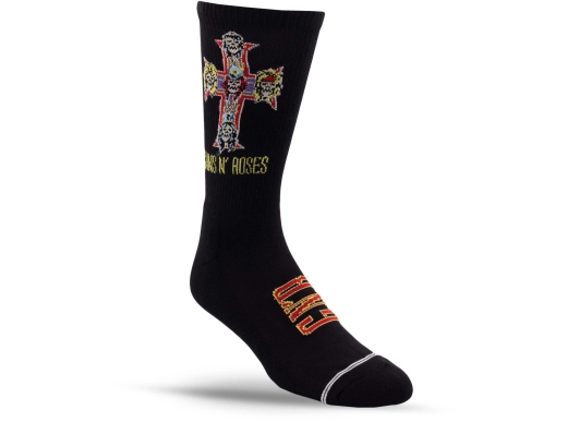 Guns N\' Roses Appetite For Destruction Crew Socks, Large (One Pair) - Black