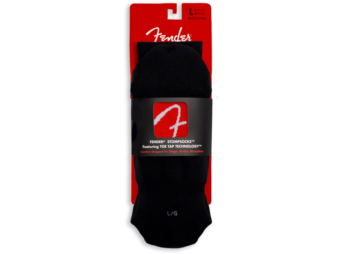 Stompsocks Crew Socks, Large (One Pair) - Black