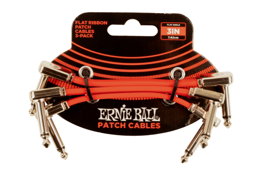 Ernie Ball - 3 Flat Ribbon Cable 3 Pack - Red
