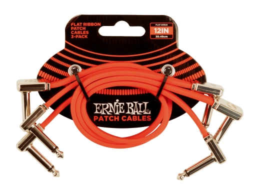 Ernie Ball - 12 Flat Ribbon Cable 3 Pack - Red