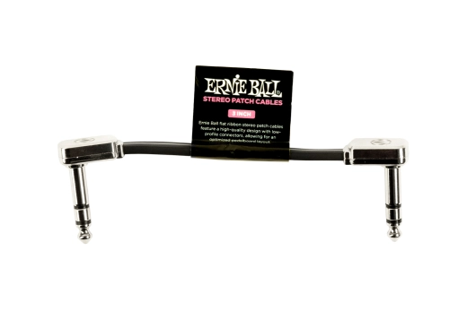 Ernie Ball - 3 TRS Flat Ribbon Patch Cable Single - Black