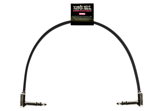 12\'\' TRS Flat Ribbon Patch Cable Single - Black