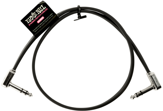 24\'\' TRS Flat Ribbon Patch Cable Single - Black