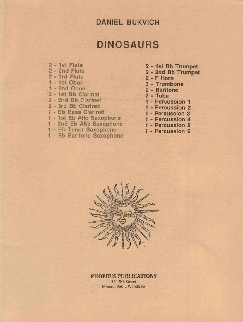 Dinosaurs - Bukvich - Concert Band - Gr. 1