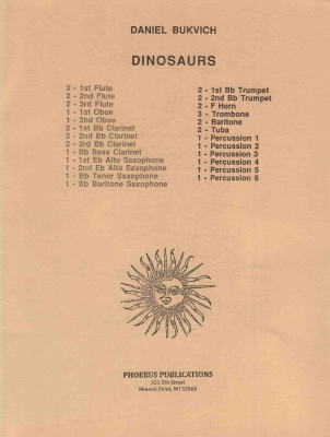 Phoebus Publications - Dinosaurs - Bukvich - Concert Band - Gr. 1