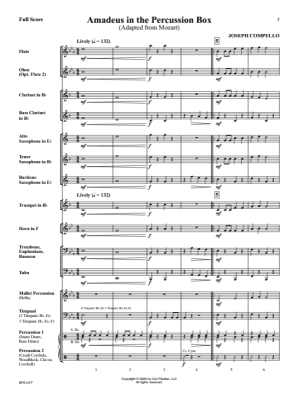 Amadeus in the Percussion Box (Adapted from Mozart) - Compello - Concert Band - Gr. 1