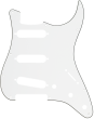 Fender - 11-Hole Modern-Style Stratocaster S/S/S Pickguard, 3-Ply - Parchment/Black/Parchment