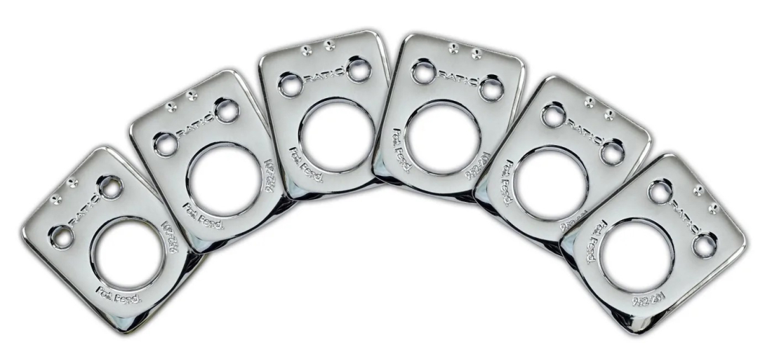Invisomatch Plates for Ratio Tuners, Fender Style 2 Pin Hole - Chrome