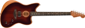 Fender - American Acoustasonic Jazzmaster, All-Mahogany, Ebony Fingerboard with Gigbag - Bourbon Burst