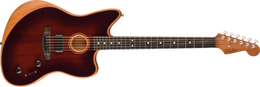 Fender - American Acoustasonic Jazzmaster, All-Mahogany, Ebony Fingerboard with Gigbag - Bourbon Burst