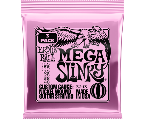 3-Pack Mega Slinky Electric Strings 10.5-48