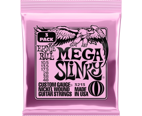 Ernie Ball - 3-Pack Mega Slinky Electric Strings 10.5-48