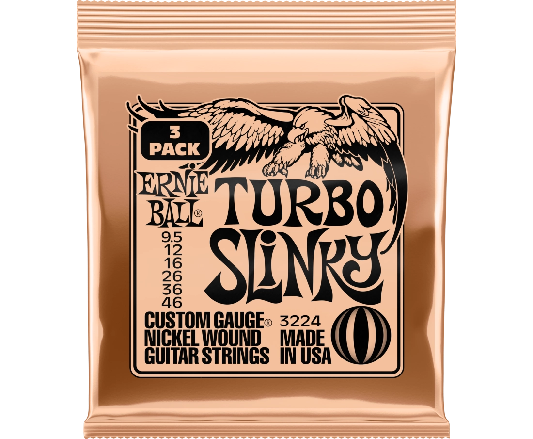 3-Pack Turbo Slinky Electric Strings 9.5-46