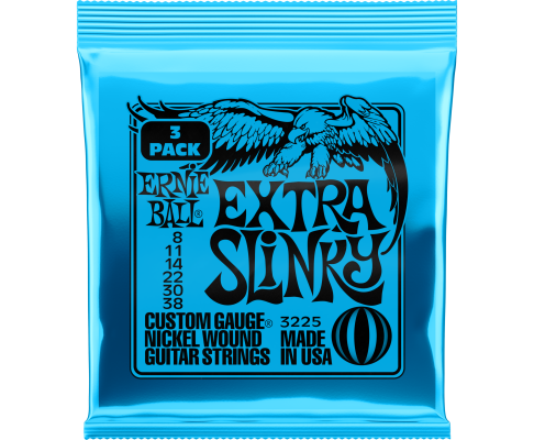 3-Pack Extra Slinky Electric Strings 8-38